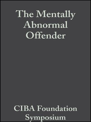 cover image of The Mentally Abnormal Offender